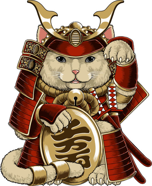 Neko Japanese Lucky Cat Samurai