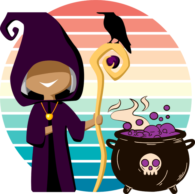 Halloween Witch with pot