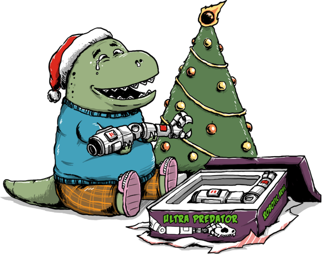 T-rex Christmas Gift by pigboom