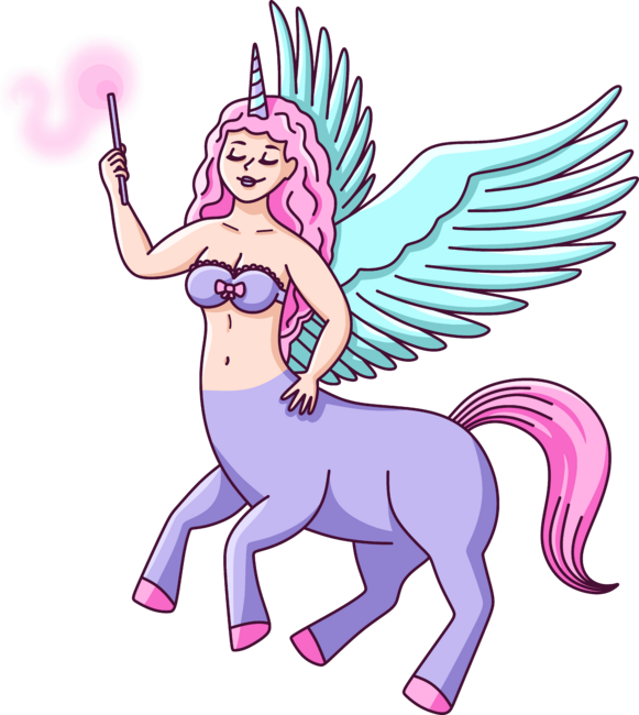 Centaur Pegasus Unicorn Witch Girl