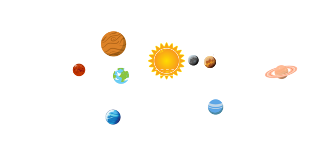 Solar System with Planet Names