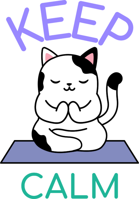 yoga cat keep calm