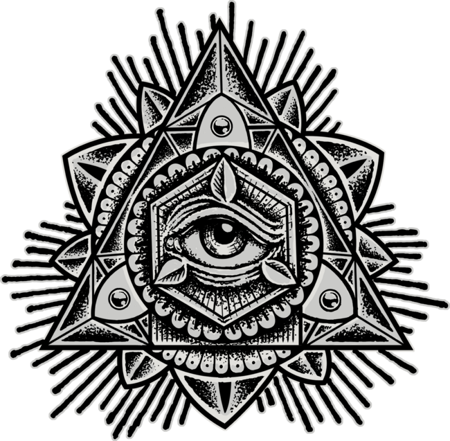 Sacred Trinity Eye BW