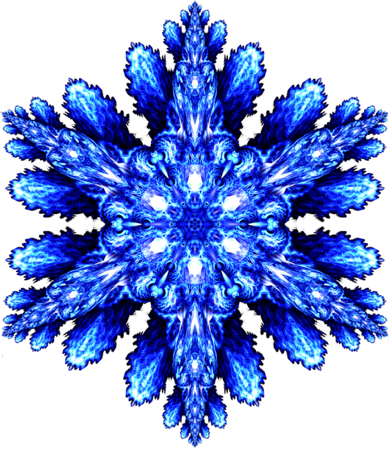 Hexagonal Mandala Frozen Snowflake Fractal Star by MartaPlazuk