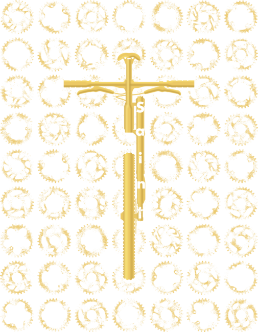 Holy bicycle depicting a cross