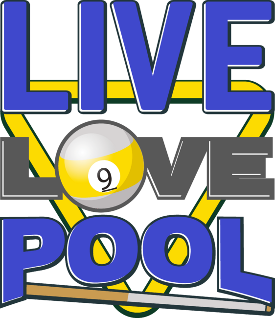 Live Love Pool Blue Cue And Rack