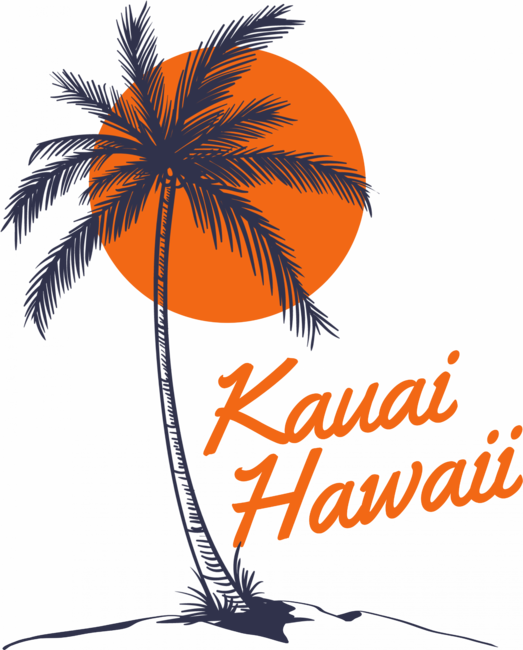 Palm Tree Sun Beach Kauai Hawaii