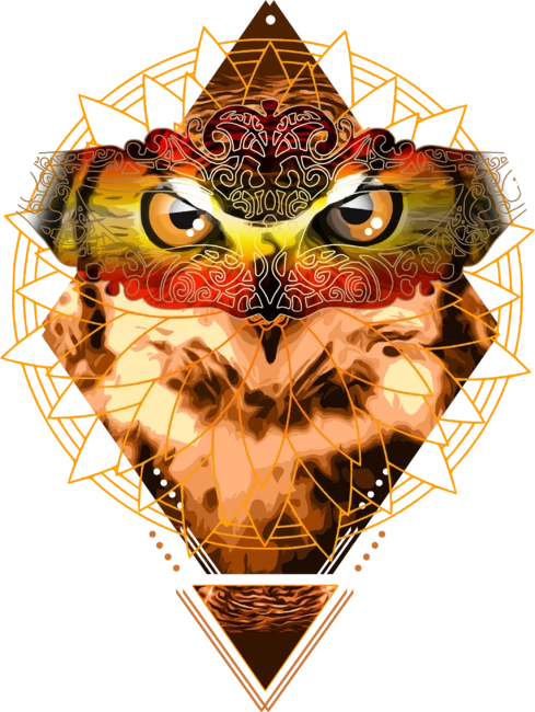 Owl Mask Geometric Mandala