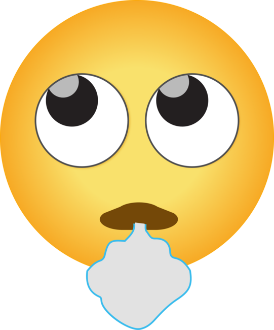 Roll Eyes Sigh Emoji by BabieDesign