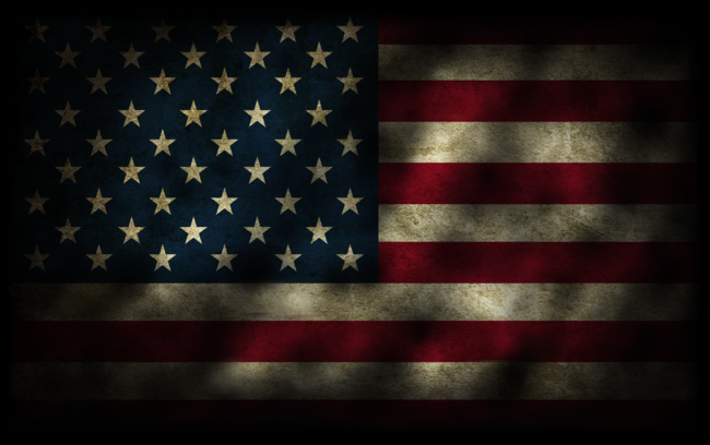 American Flag Aged Vintage Ripped Grunge USA Flag