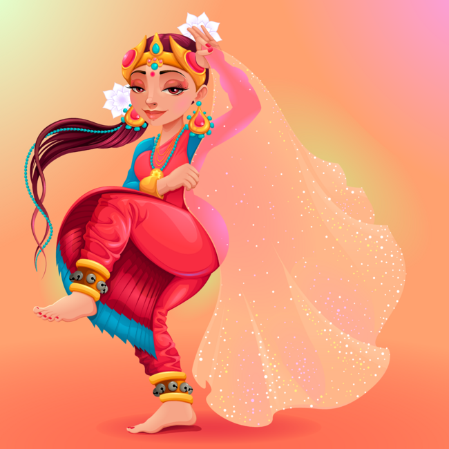 Indian dancer representing the veil of Maya