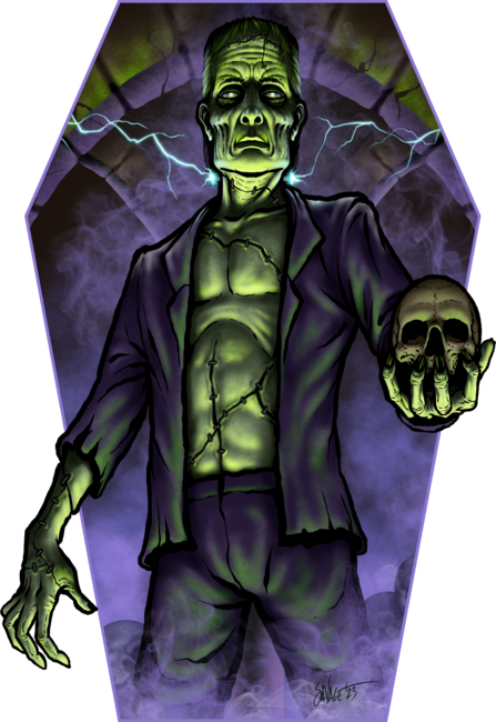 Portrait of Frankenstein's Monster