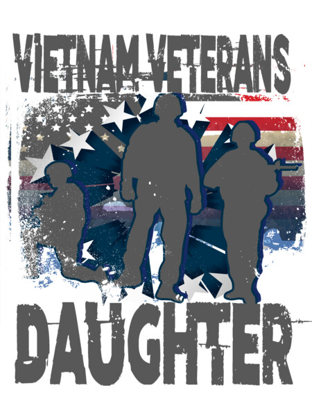 Vietnam Veterans Daughter Grey American Flag