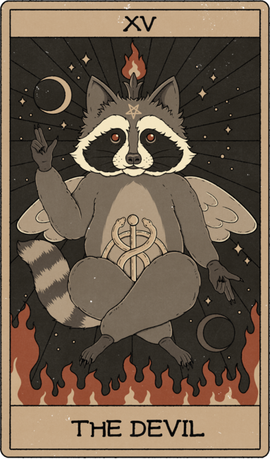 The Devil - Raccoons Tarot