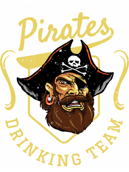 Pirates Drinking Team Skull And Cross Bones