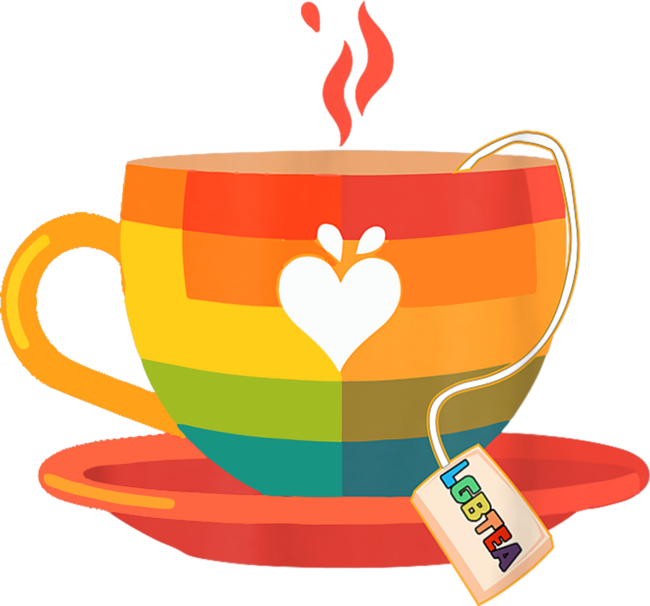 Proud LGBTQ gay pride tea drinker Rainbow Colored LGBTea by SeptemberMarket