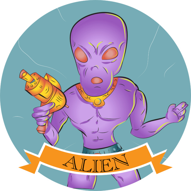 Alien Cartoon Character