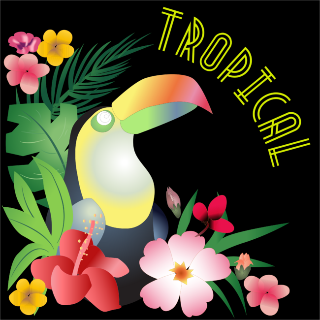 Toucan Tropical Theme Graphic