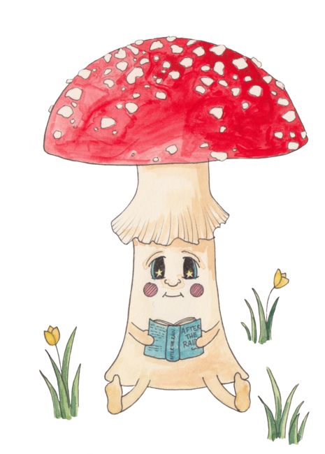 Mushroom Reading a Book 1