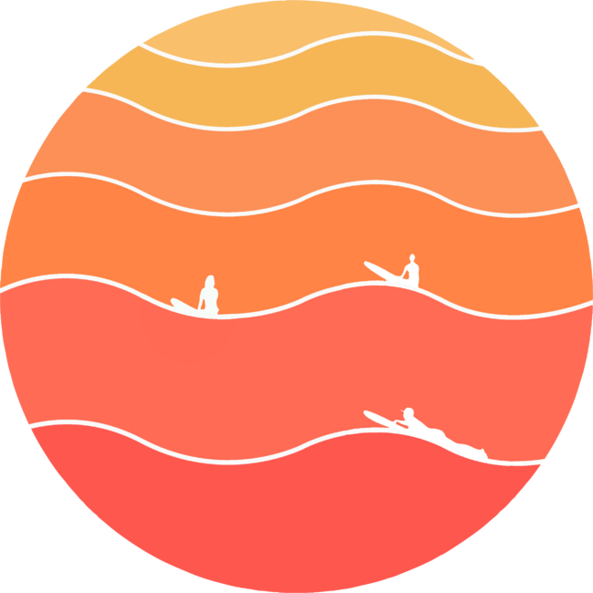 Surfer Sunset waves by gegogneto