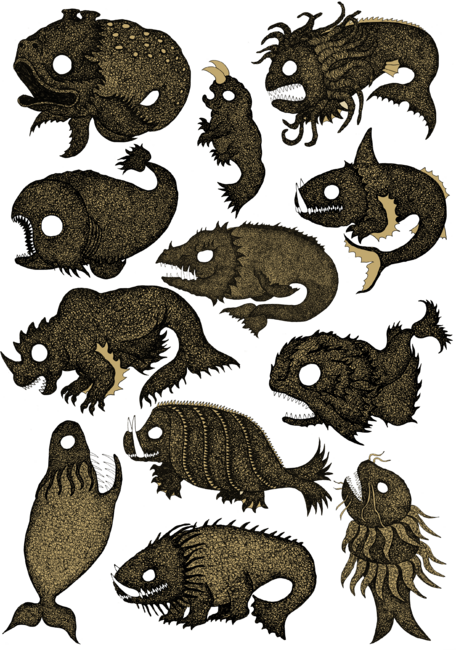 Assorted Sea Monsters