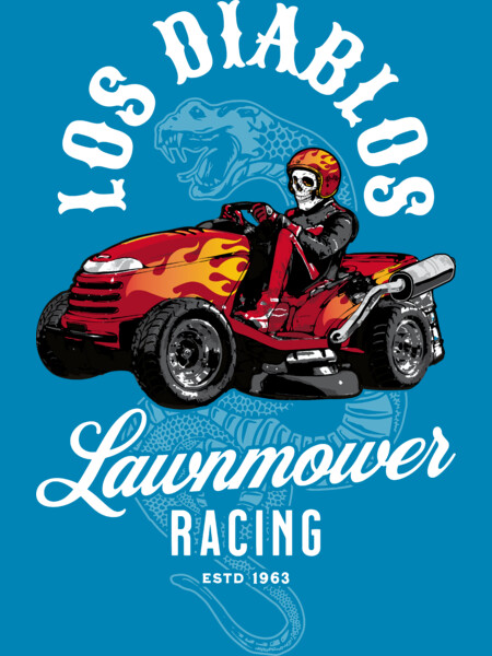 Lawn Mower Racing - Los Diablos - White
