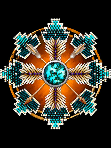 Native Mandala with Arrows by Karoo