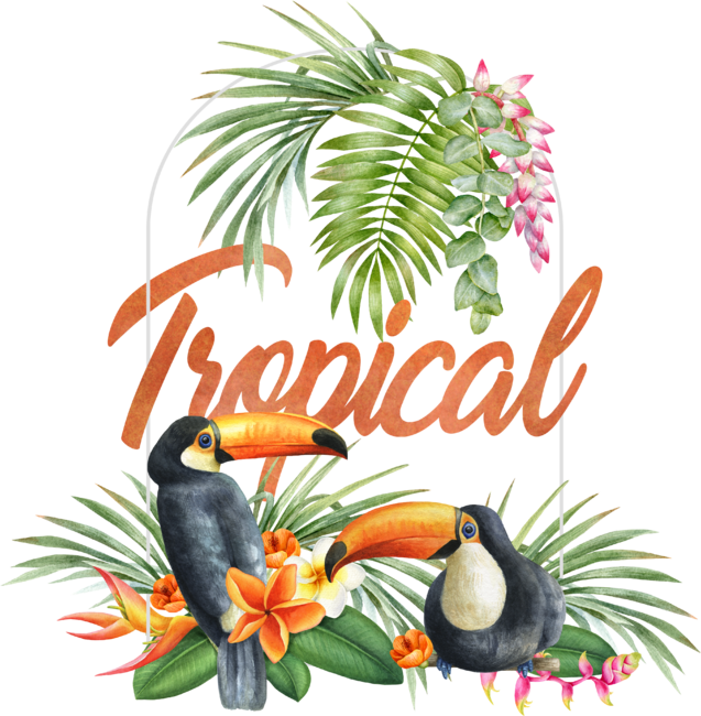 Tropical Birds and Plants