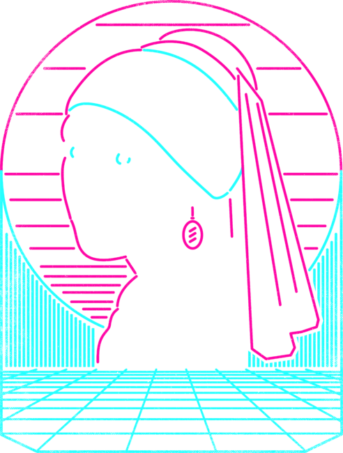 Girl with a neon earring