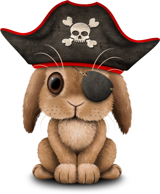 Cute Baby Bunny Pirate