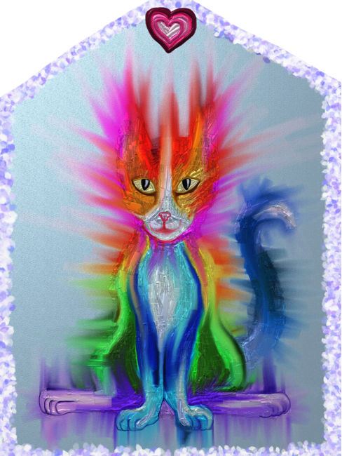 Metallic Rainbow Cat