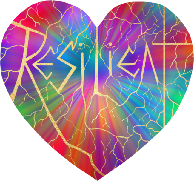 Resilient Rainbow Kintsugi Heart