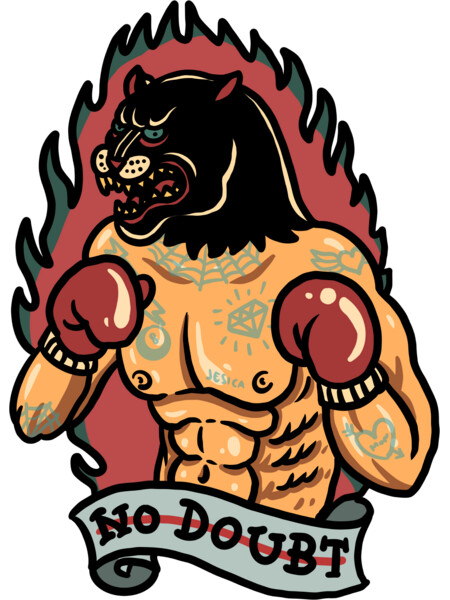 boxing panther tattoo