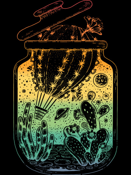 Rainbow Cactus Jar