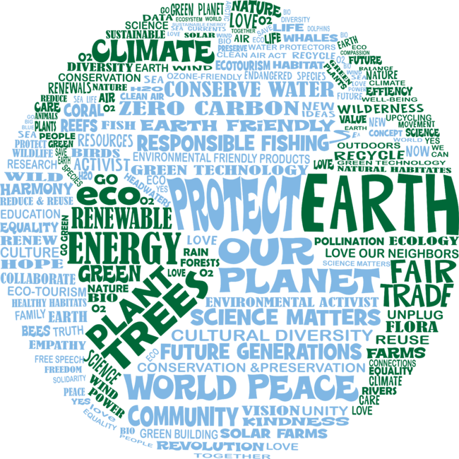 Protect Earth - Save Our Planet - Word Bubble by Jitterfly