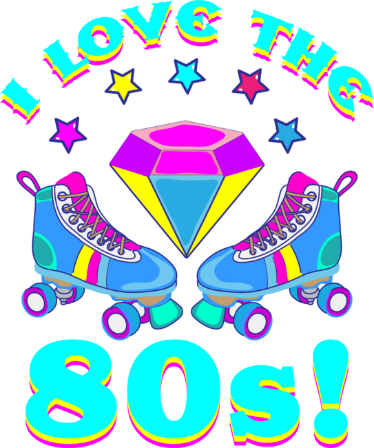 1980s Retro Vintage I love the 80s