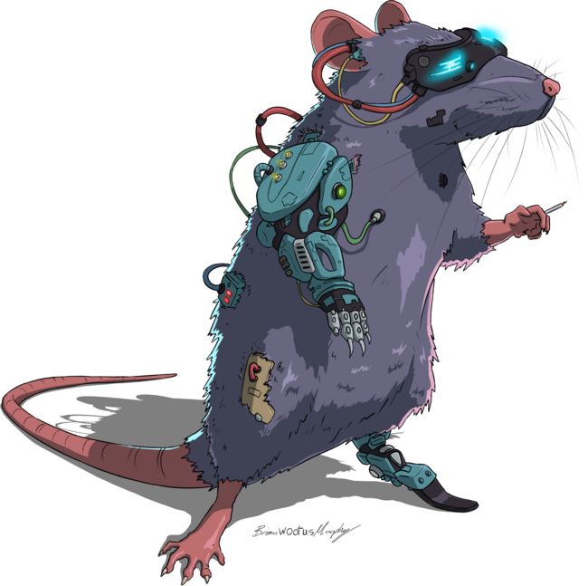Cyberpunk Rat by Wootus