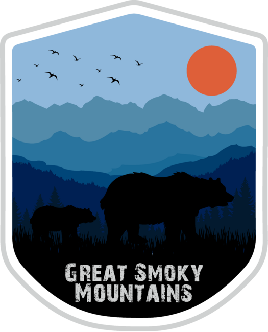 Retro Great Smoky Mountains National Park Tennessee North Caroli