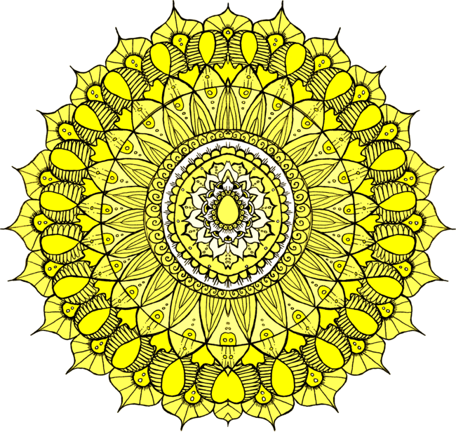 Yellow Sunshine Mandala