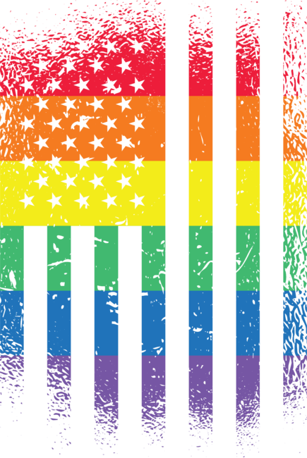Colorful American pride flag