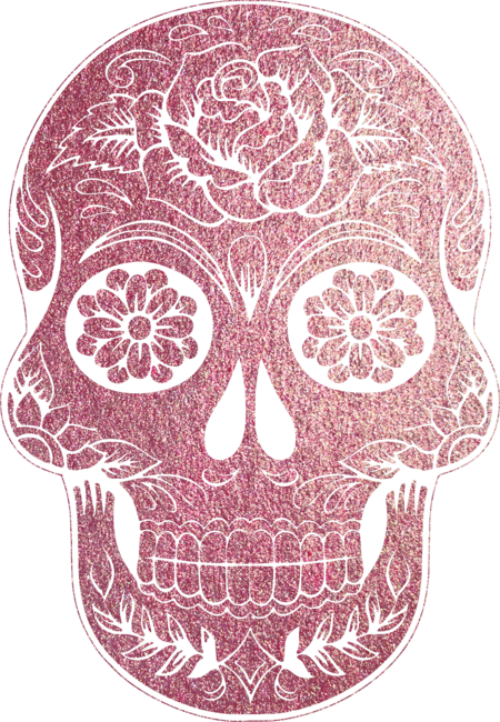 Floral Skull Tattoo Rose Gold