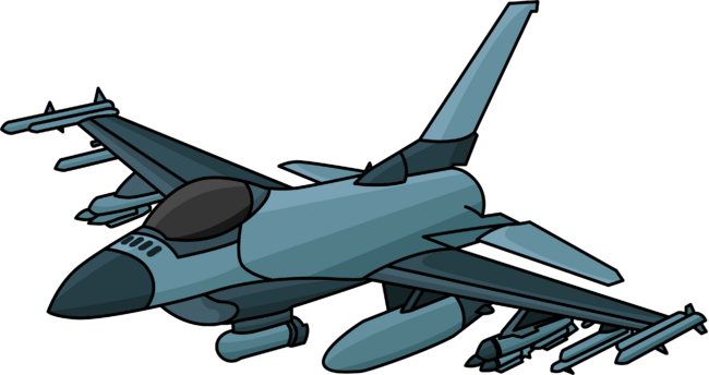 Military fighter jet plane cartoon