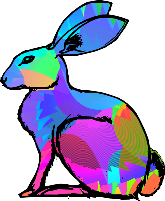 Colorful Hare by Shrenk