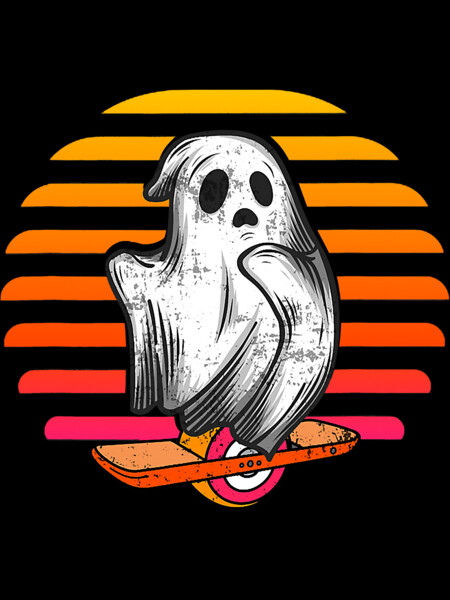 Halloween Skateboarding spooky Skate T-Shirt by MoneyMV