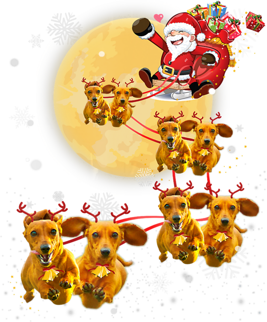 Christmas Reindeer Dachshund Dog Shirts by MINMIN185