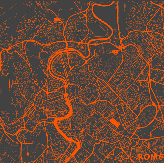 Rome map by MapMapMaps