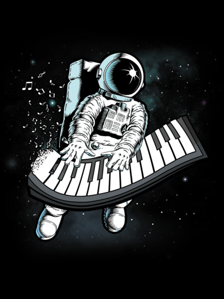 Grand Piano Pianist Astronaut Music Piano by DeRose93