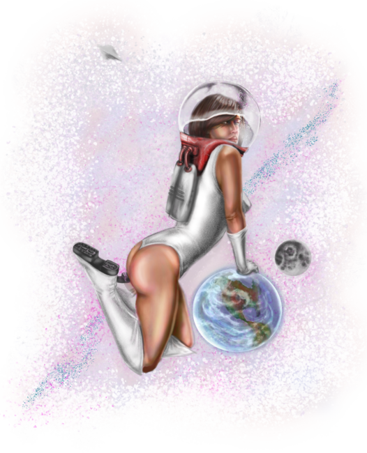 Space Pinup Girl by BaronPollak