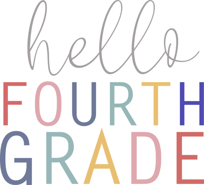 Hello Fourth Grade Teacher Team 4th Grade Squad Colorfull Back