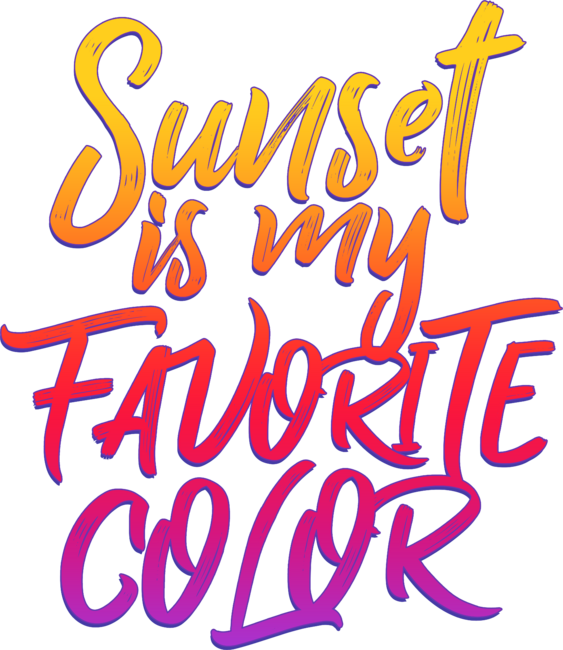Sunset is my Favorite Color Summer Vacation Tee Shirt